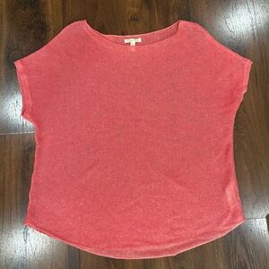 Eileen Fisher Organic Linen linen Salmon Top size Small